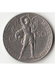 1932 - 50 centesimi Vaticano Pio XI Arcangelo Michele 